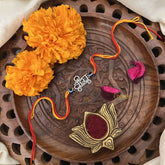 Vriksham Rakshabandhan Sliver Plated Veera Name Rakhi-RB164